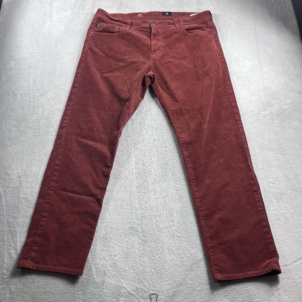 AG Adriano Goldschmied Men's Size 36x28* Tellis Modern Slim Red Corduroy Pants